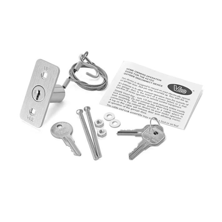 D23 /DEVEROUILLAGE EXTERIEUR POUR PORTE DE GARAGE CABLE 90 CM